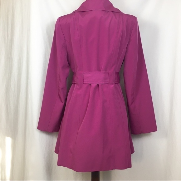 Anne Klein Purple Wide lapel Trench Coat Size Medium-Beautiful color! - Picture 4 of 4